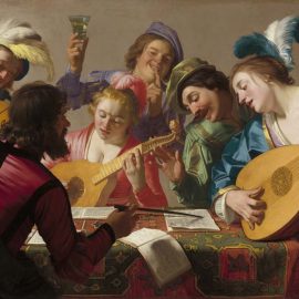 Gerrit van Honthorst (Dutch, 1592 - 1656 ), The Concert, 1623, oil on canvas, Patrons' Permanent Fund and Florian Carr Fund