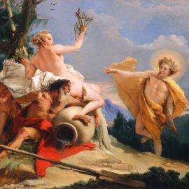 Giovanni Battista Tiepolo, Apollo Pursuing Daphne, Italian, 1696 - 1770, c. 1755/1760, oil on canvas, Samuel H. Kress Collection